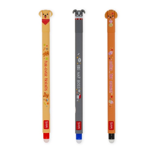 LEGAMI Fur Ever Friends erasable gel ballpoint pen (3 units)