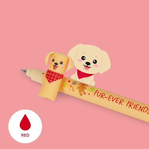 LEGAMI Fur Ever Friends erasable gel ballpoint pen (3 units)