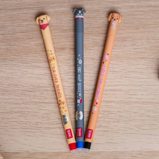 LEGAMI Fur Ever Friends erasable gel ballpoint pen (3 units)