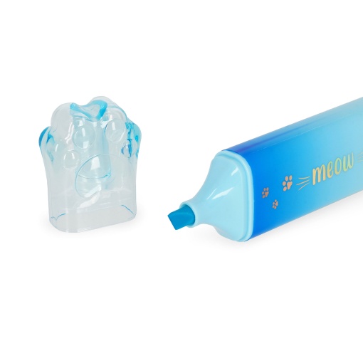 LEGAMI Kitty Paw "Meow" Fluorescent Highlighter Blue