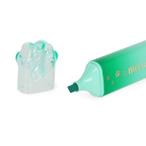 LEGAMI Kitty Paw "Meow" green fluorescent highlighter