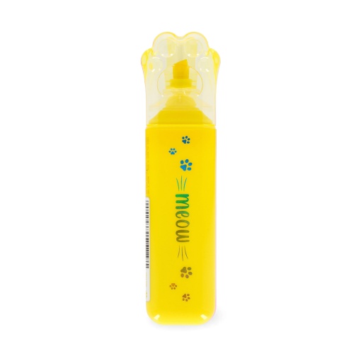 Sublinhador fluorescente LEGAMI Kitty Paw "Meow" amarelo