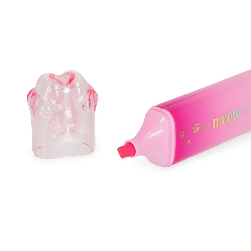 LEGAMI Kitty Paw "Meow" Fluorescent Highlighter Pink