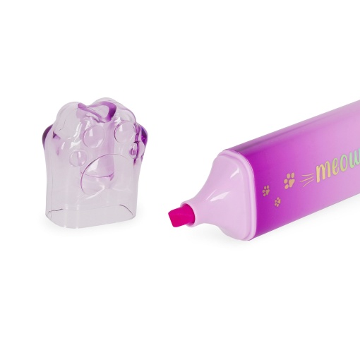 LEGAMI Kitty Paw "Meow" purple fluorescent highlighter