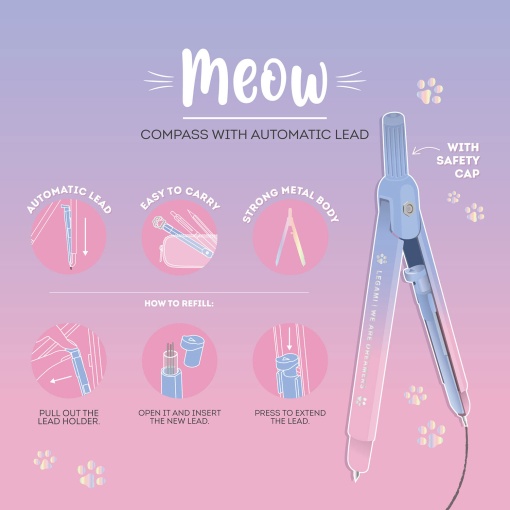 Brújula de ajuste rápido LEGAMI Kitty "Meow"