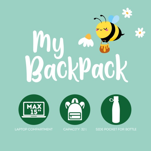 Mochila LEGAMI My Backpack Bee 30x40x18cm