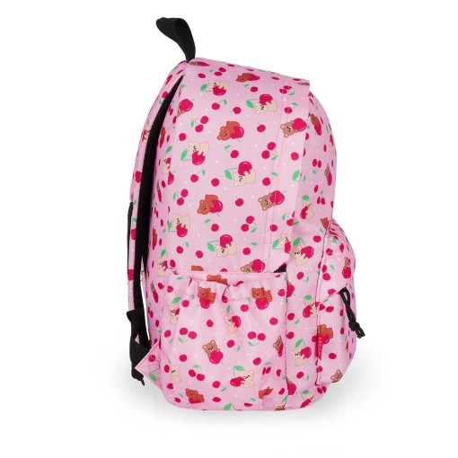 Mochila LEGAMI con diseño de osito de peluche rosa cereza, 30x40x18cm
