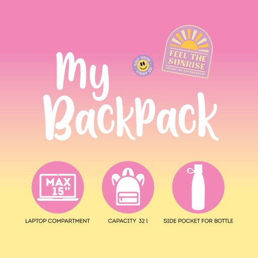 Mochila LEGAMI My Backpack Sunrise Lover, 30x40x18cm