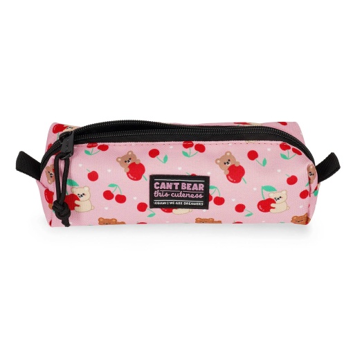 Estuche para lápices LEGAMI con forma de osito de peluche rosa cereza