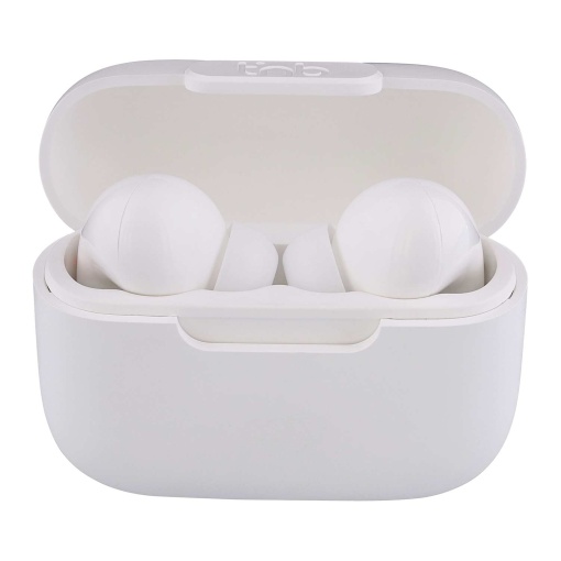 Auriculares Bluetooth TNB Feat 3 5.3 con estuche de carga, color blanco.
