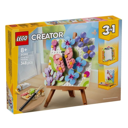 LEGO Creator 3-in-1 quadro de decoração com arte floral 31390