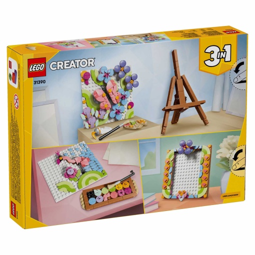 LEGO Creator 3-in-1 quadro de decoração com arte floral 31390