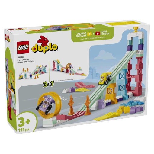 LEGO DUPLO rampas criativas com veículos 3 em 1 10478