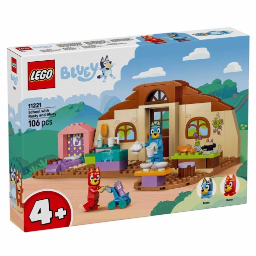 LEGO Bluey escola com o Rusty e a Bluey 11221