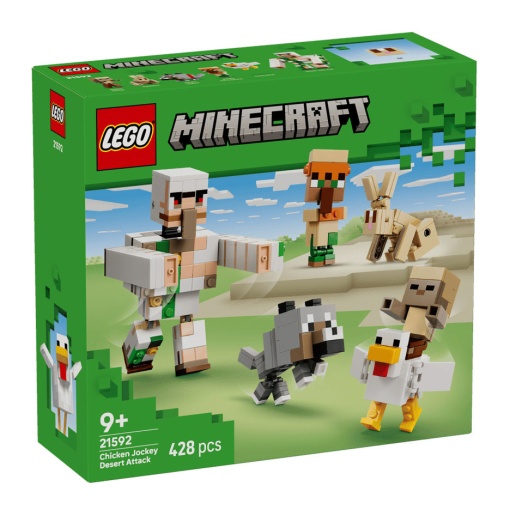 LEGO Minecraft ataque no deserto do joquei da galinha 21592