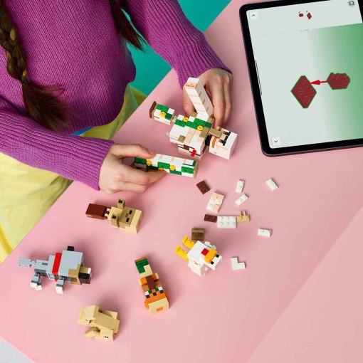 LEGO Minecraft ataque no deserto do joquei da galinha 21592