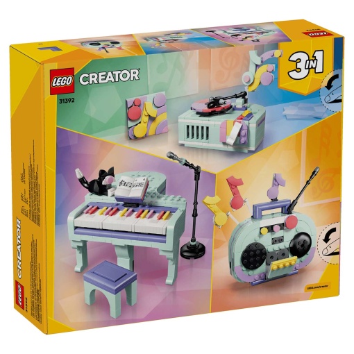 LEGO Creator 3-in-1 piano de decoração musical com gato 31392