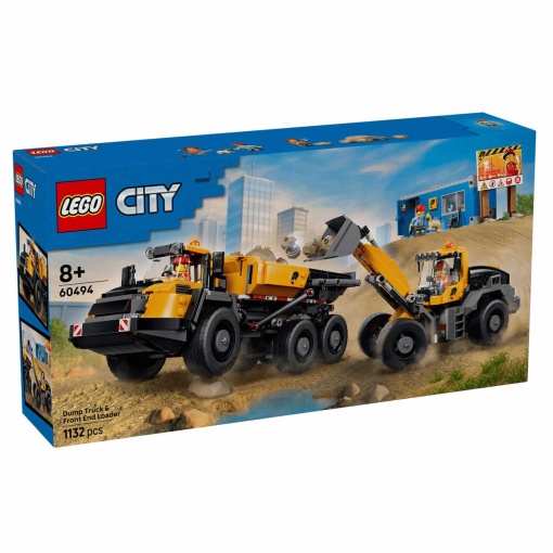 LEGO City camião basculante e empilhadora frontal 60494