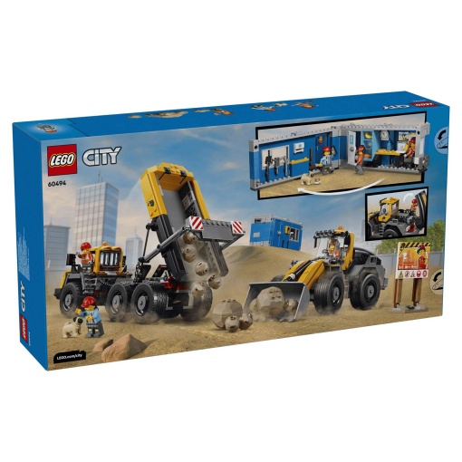 LEGO City camião basculante e empilhadora frontal 60494