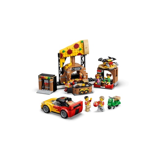 LEGO City experiência de entregas de pizza com veículos 60496