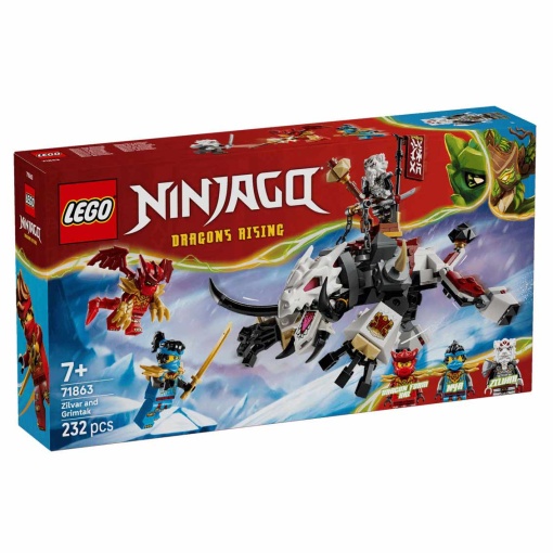 LEGO Ninjago Zilvar e Grimtak, a besta dragão 71863