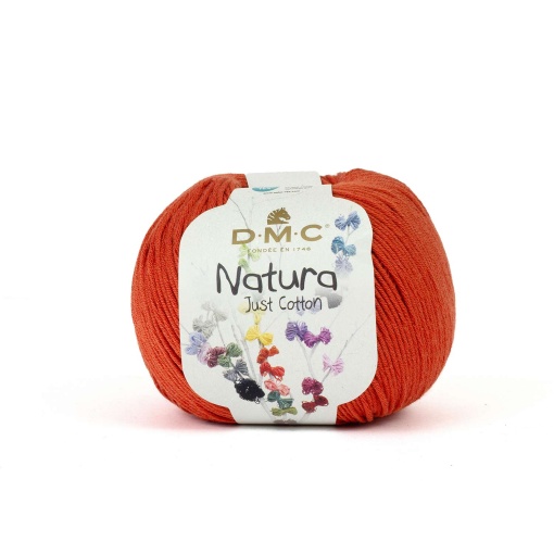 Fio de tricot DMC Natura Just Cotton 50g Orange Coral 500