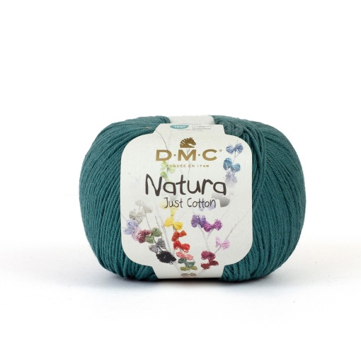 Fio de tricot DMC Natura Just Cotton 50g Émeraude Profond 504