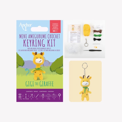 ANCHOR Amigurumi Crochet Kit - Gigi the Giraffe Keychain