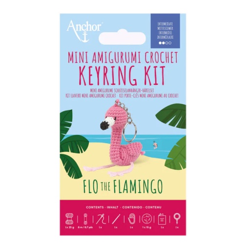 ANCHOR Amigurumi Crochet Kit - Flo the Flamingo Keychain