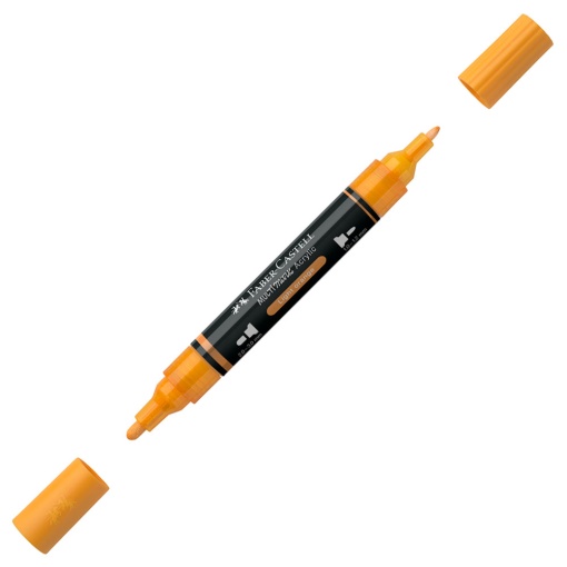 Marcador acrílico FABER-CASTELL Multimark laranja claro 309