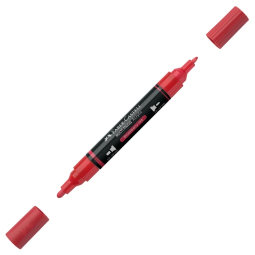 Marcador acrílico FABER-CASTELL Multimark vermelho 219
