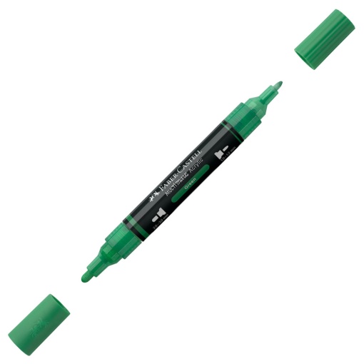 Marcador acrílico FABER-CASTELL Multimark verde 316