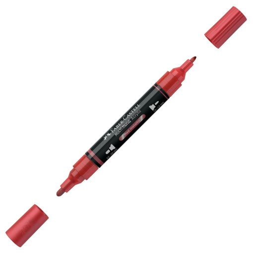 Marcador acrílico FABER-CASTELL Multimark vermelho metálico 296