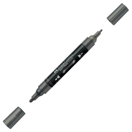 Marcador acrílico FABER-CASTELL Multimark cinza metalizado 297