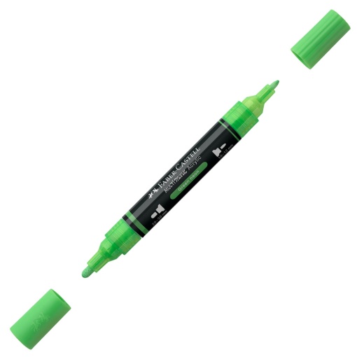 Marcador acrílico FABER-CASTELL Multimark verde fluorescente 257