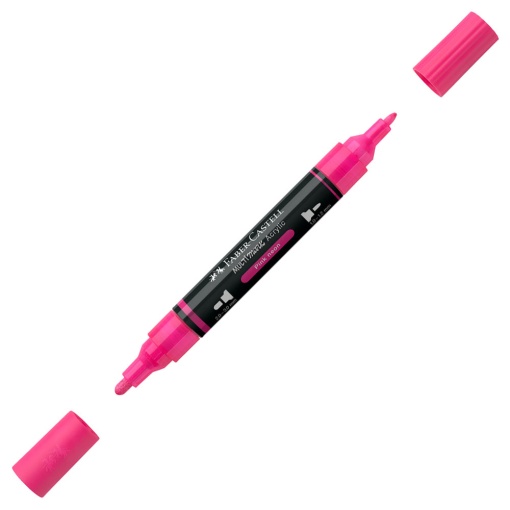 Marcador acrílico FABER-CASTELL Multimark rosa fluorescente 253
