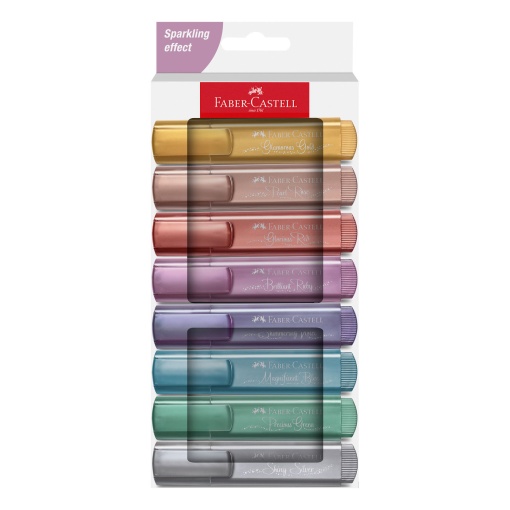 Sublinhador FABER-CASTELL Textliner 46 Metallic - 8 unidades