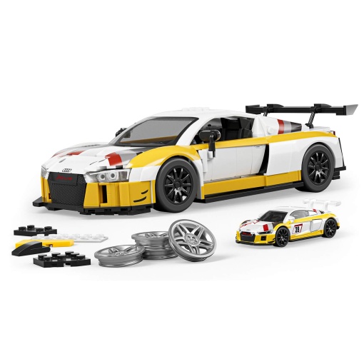 HOT WHEELS Elite Series Brick Shop '15 Audi R8 LMS 820 peças MATTEL