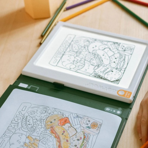 Tablero de pintura con luz Meli-Melo Kidywolf Kidydraw