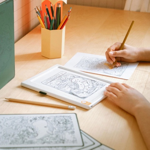 Tablero de pintura con luz Meli-Melo Kidywolf Kidydraw