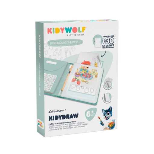 Quadro luminoso para pintar comidas do mundo KIDYWOLF
