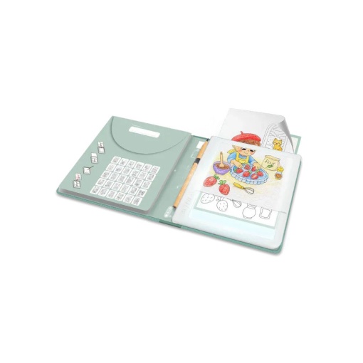 Pizarra luminosa para colorear alimentos del mundo, Kidy Wolf, Kidydraw