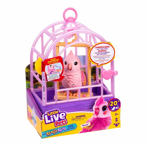 Little Live Pets - Jaula de pájaros parlante MOOSE Rosie