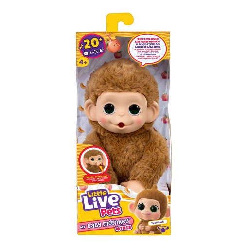 Little Live Pets - My Baby Monkey Minis MOOSE Pepi Peach