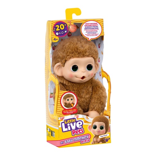 Little Live Pets - My Baby Monkey Minis MOOSE Pepi Peach