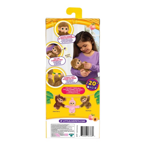 Little Live Pets - My Baby Monkey Minis MOOSE Pepi Peach