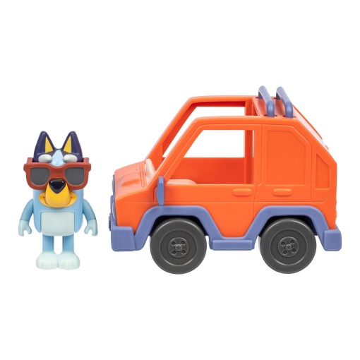 Bluey - 4x4 com Bluey figura + veículo MOOSE