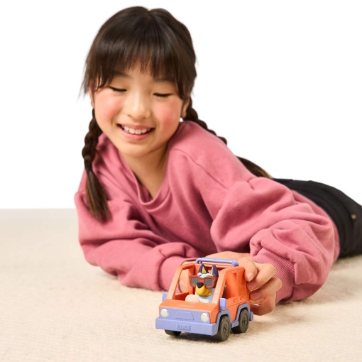 Bluey - 4x4 com Bluey figura + veículo MOOSE