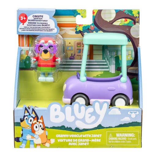 Bluey - Grandma's car with Janet figure + MOOSE vehicle