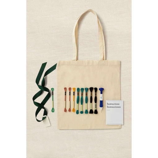 Punch Needle Kit DMC Gift of Stitch tote bag artistic portrait
